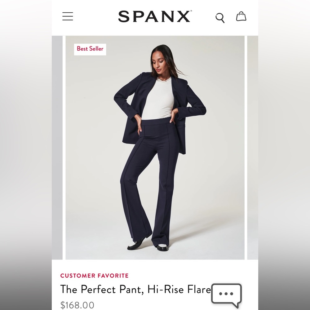 Spanx- black flare work pants size M